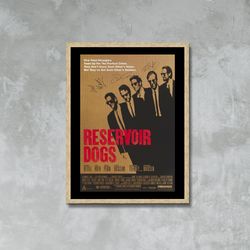 Reservoir Dogs Movie Poster Framed Canvas Print, 1992 film, Vintage Poster, Film Poster, Movie Poster, Advertising Poste