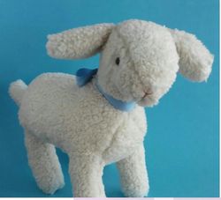 vintage toy pattern,  cute standing lamb sheep  easter pattern in pdf format