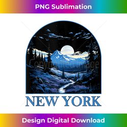 NEW YORK Mountain State Pride and Mountains Tank Top - Contemporary PNG Sublimation Design - Access the Spectrum of Sublimation Artistry