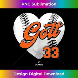Baseball Heart Trevor Gott New York MLBPA Tank Top - Sleek Sublimation PNG Download - Customize with Flair