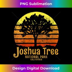 Womens Vintage Retro Joshua Tree National Park Sunset Camping V-Neck - Timeless PNG Sublimation Download - Ideal for Imaginative Endeavors