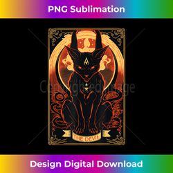 cat devil tarot card graphic illustration - timeless png sublimation download - ideal for imaginative endeavors
