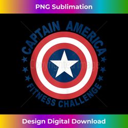 Marvel Captain America Fitness Challenge Shield Logo Tank Top - Chic Sublimation Digital Download - Tailor-Made for Sublimation Craftsmanship