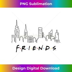 friends new york city landscape overview outline tank top - sublimation-optimized png file - channel your creative rebel