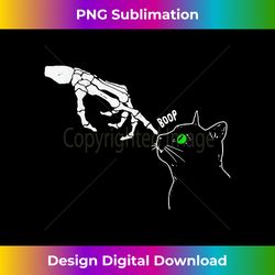 Skeleton Hand Boop On A Cat's Nose Funny Halloween Graphic - Classic Sublimation PNG File - Crafted for Sublimation Excellence