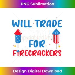 Trade Sister For Firecrackers Funny Boys 4th Of July Kids - Luxe Sublimation PNG Download - Crafted for Sublimation Excellence
