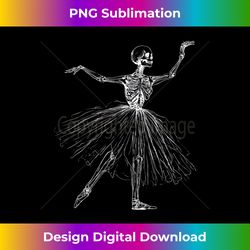Gothic Ballerina Skeleton Dancing Ballet Tutu Halloween Cute Tank Top - Artisanal Sublimation PNG File - Enhance Your Art with a Dash of Spice