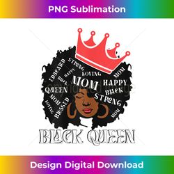 Black Queen Mom, Happy Mothers Day - Minimalist Sublimation Digital File - Crafted for Sublimation Excellence