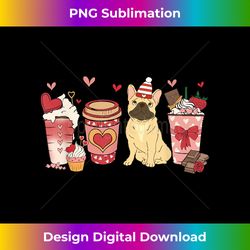 Fawn French Bulldog Valentines Day Dog Mom Coffee Lovers - Contemporary PNG Sublimation Design - Craft with Boldness and Assurance