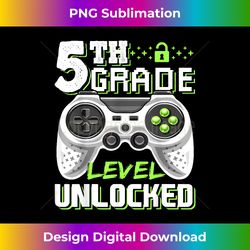 5th Grade Level Unlocked Video Game Back to School Boys - Vibrant Sublimation Digital Download - Tailor-Made for Sublimation Craftsmanship