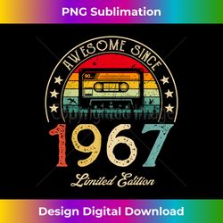 Awesome Since 1967 Vintage 1967 55th Birthday 55 Years Old - Vibrant Sublimation Digital Download - Craft with Boldness and Assurance