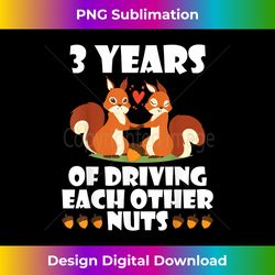 Fox Husband Wife Married 3 Years Of Driving Each Other Nuts - Sleek Sublimation PNG Download - Tailor-Made for Sublimation Craftsmanship
