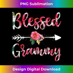 Blessed Grammy Floral s For Women, Mothers Day Grandma - Urban Sublimation PNG Design - Rapidly Innovate Your Artistic Vision