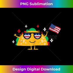 Funny Patriotic Taco American Flag USA 4th of July - Contemporary PNG Sublimation Design - Challenge Creative Boundaries