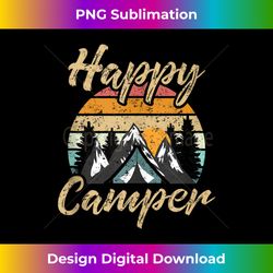 Funny Camping Hiking Lover Present Happy Camper Gift Tank Top - Eco-Friendly Sublimation PNG Download - Reimagine Your Sublimation Pieces