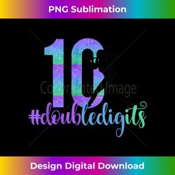10th birthday double digits girl sports athlete ten softball - sublimation-optimized png file - animate your creative concepts