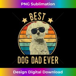 Best Dog Dad Ever Maltese Father's Day Gift - Sleek Sublimation PNG Download - Pioneer New Aesthetic Frontiers