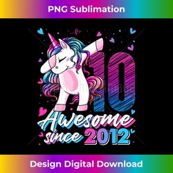 10 Years Old Gifts Unicorn Dabbing 10th Birthday Unicorn - Bespoke Sublimation Digital File - Immerse in Creativity with Every Design