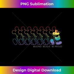 Disney Mickey & Friends Mickey Rainbow Pride Outline Stack Tank Top - Eco-Friendly Sublimation PNG Download - Pioneer New Aesthetic Frontiers