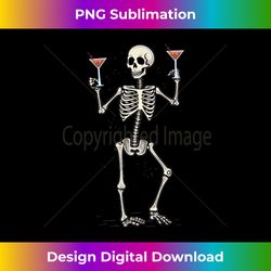funny halloween skeleton drinking manhattan cocktail - eco-friendly sublimation png download - craft with boldness and assurance