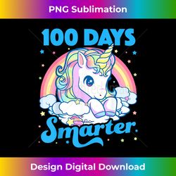 100 Days Smarter Unicorn Girls Teacher 100th Day of School - Sublimation-Optimized PNG File - Striking & Memorable Impressions