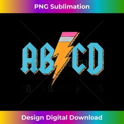 ABCD Pencil Lightning 2nd Grade Rocks Back To School - Contemporary PNG Sublimation Design - Rapidly Innovate Your Artistic Vision