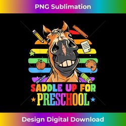 First Day Of School Back To School Horse Preschool - Sophisticated PNG Sublimation File - Pioneer New Aesthetic Frontiers