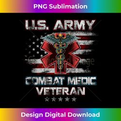 U.S Army Combat Medic Proud Veteran Medical Military Retired Long Sleeve - Minimalist Sublimation Digital File - Lively and Captivating Visuals