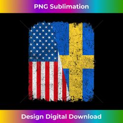 Swedish American Flag Half USA Sweden Root Proud - Sublimation-Optimized PNG File - Spark Your Artistic Genius