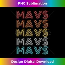 Womens Retro Vintage Mavs V-Neck - Contemporary PNG Sublimation Design - Challenge Creative Boundaries