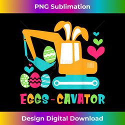 Construction Excavator Easter Day Egg Hunt for Boys Toddlers - Futuristic PNG Sublimation File - Lively and Captivating Visuals