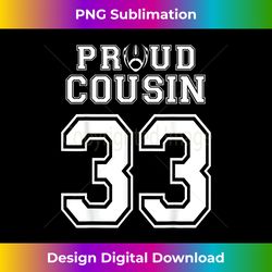 Custom Proud Football Cousin Number 33 Personalized - Sophisticated PNG Sublimation File - Rapidly Innovate Your Artistic Vision