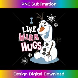 Disney Frozen Christmas Olaf I Love Warms Hugs Portrait Long Sleeve - Sophisticated PNG Sublimation File - Tailor-Made for Sublimation Craftsmanship