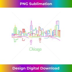 Chicago T- Chicago City Skyline T- - Minimalist Sublimation Digital File - Customize with Flair