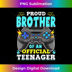 13th Birthday Proud Brother Official Teenager Video Game - Sublimation-Optimized PNG File - Enhance Your Art with a Dash of Spice