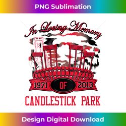 Womens In Loving Memory of Candlestick park San Francisco V-Neck - Sublimation-Optimized PNG File - Lively and Captivating Visuals