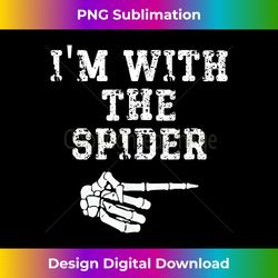 I'm with the Spider Point Matching Couples Halloween - Artisanal Sublimation PNG File - Ideal for Imaginative Endeavors