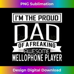 Proud Dad Awesome Mellophone Player Marching Band Fathers - Minimalist Sublimation Digital File - Challenge Creative Boundaries