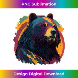 Colorful Pop Art Bear Nature Lover - Sophisticated PNG Sublimation File - Spark Your Artistic Genius