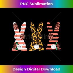 Leopard Stripes Flowers Bunnies Rabbits Easter Bunny Women - Luxe Sublimation PNG Download - Customize with Flair