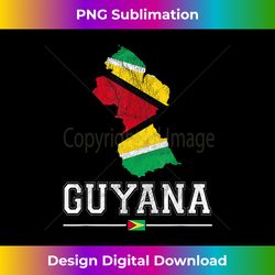 Guyanese Map and Flag Souvenir - Distressed Guyana - Edgy Sublimation Digital File - Craft with Boldness and Assurance