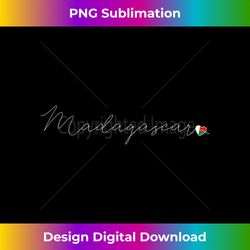 Madagascar Simple Love Madagascan Flag Heart on Madagascar - Edgy Sublimation Digital File - Pioneer New Aesthetic Frontiers