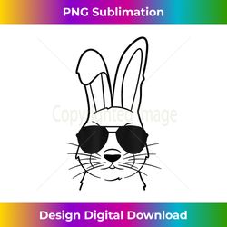 Bunny Face With Sunglasses For Boys Men Kids Easter Day - Futuristic PNG Sublimation File - Lively and Captivating Visuals