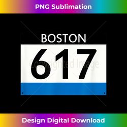 Retro 617 Area Code Boston Massachusetts Running Bib Stencil - Urban Sublimation Png Design - Spark Your Artistic Genius