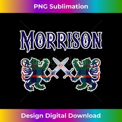 Morrison Scottish clan Family Kilt Tartan Lion - Artisanal Sublimation PNG File - Chic, Bold, and Uncompromising