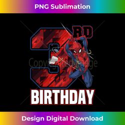 Marvel Spider-Man Web Swing 3rd Birthday Long Sleeve - Innovative PNG Sublimation Design - Crafted for Sublimation Excellence