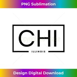 chicago chi airport code square box retro womens souvenir - edgy sublimation digital file - elevate your style with intricate details