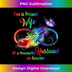 i'm a proud wife of the wonderful husband in heaven - crafted sublimation digital download - customize with flair