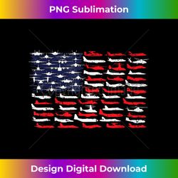 Military Aviation American Flag Aircraft Distressed Design - Classic Sublimation PNG File - Elevate Your Style with Intr