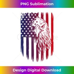 Patriotic Eagle 4th of July USA American Flag - Minimalist Sublimation Digital File - Animate Your Creative Concepts